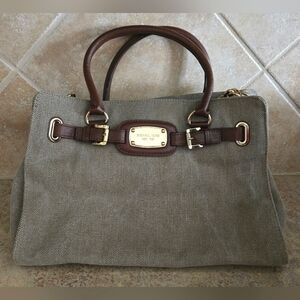 Michael Kors Large Tan Canvas Purse